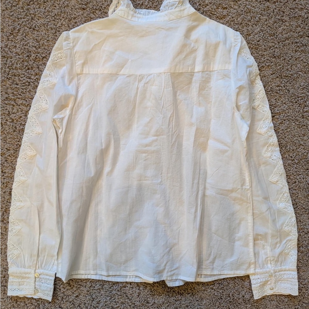 Sezane Dentelle Chlo White Blouse - Picture 5 of 6